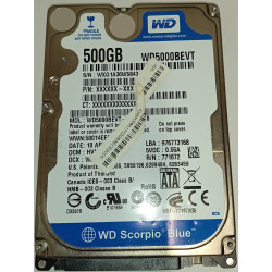 HD 2,5" WD SCORPIO BLUE 500GB WD5000BEVT